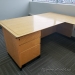 Birds Eye Maple U/C Suite Office Desk w/ Storage & Knee Space